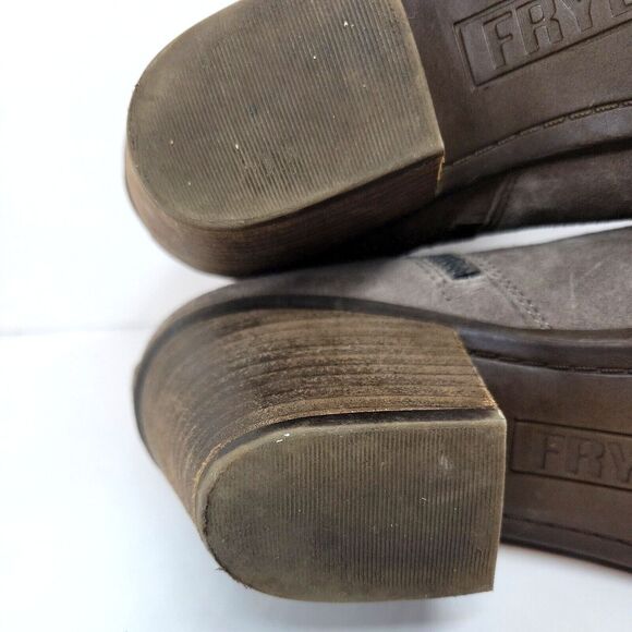 Frye Suede Double Zip Ankle Boots Womens Size  9 - Picture 11 of 12